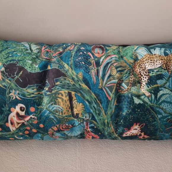 Target Velvet Jungle Theme Body  Pillow 36" Giraffe Cougar Leopard Monkey Sloth - Picture 3 of 16